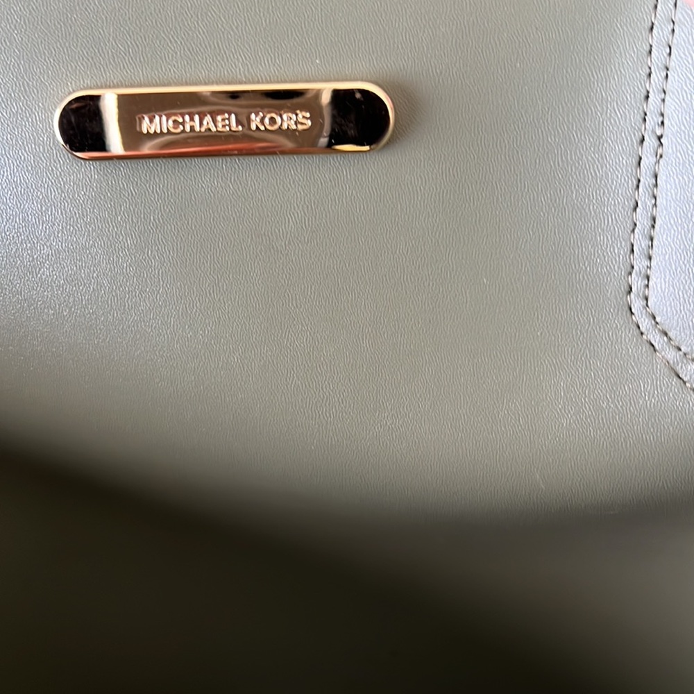 Michael Kors Portia Large Tote Leather Army Green - Picture 9 of 13